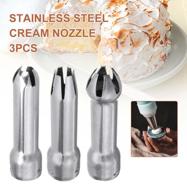 baking & pastry tools 3 pcs stainless steel cream nozzle piping tips cake cupcake decorating set foamer handle
baking & pastry tools 3 pcs stainless steel cream nozzle piping tips cake cupcake decorating set foamer handle
