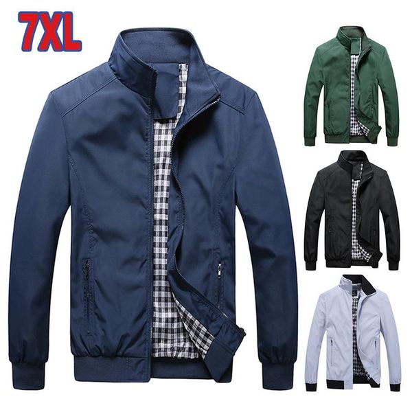 men's jackets plus size 7xl jacket men spring summer autumn coat male classic oversized city stand collar fashion style 2021, Black;brown
men's jackets plus size 7xl jacket men spring summer autumn coat male classic oversized city stand collar fashion style 2021, Black;brown