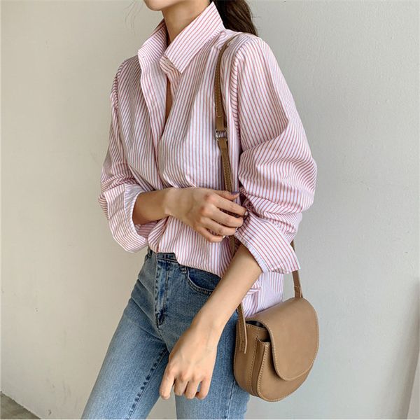 casual shirts streetwear gentle ol all match chic striped women loose fashion brief geometric clothe blouses 210421, White
casual shirts streetwear gentle ol all match chic striped women loose fashion brief geometric clothe blouses 210421, White