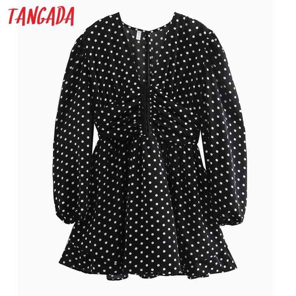 fashion women dots print deep v neck long sleeve casual female ruffle dress 2w80 210416, Black;gray
fashion women dots print deep v neck long sleeve casual female ruffle dress 2w80 210416, Black;gray