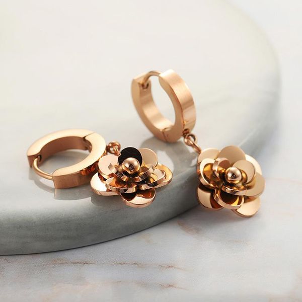 european and american exaggerated camellia pendant earrings women titanium steel rose gold taigang elegant stud, Golden;silver
european and american exaggerated camellia pendant earrings women titanium steel rose gold taigang elegant stud, Golden;silver