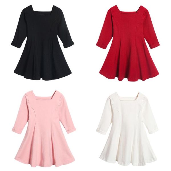 girl's dresses spring baby girls long sleeve solid color cotton dress kids casual princess 1-8y, Red;yellow
girl's dresses spring baby girls long sleeve solid color cotton dress kids casual princess 1-8y, Red;yellow