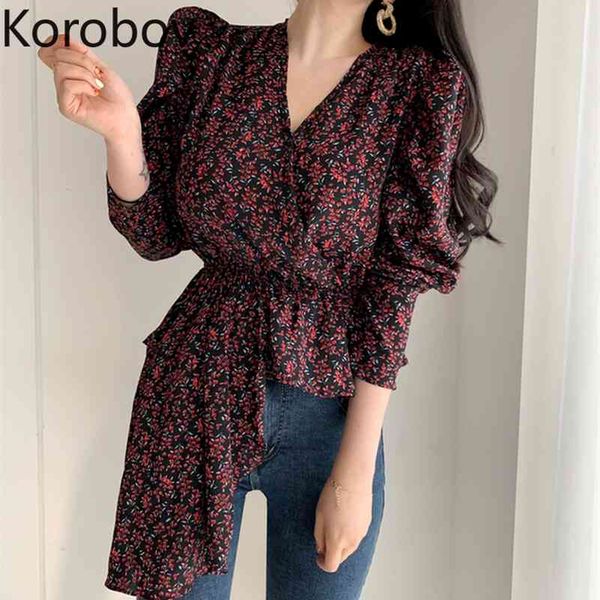 korobov summer flower print women blouses vintage korean long sleeve v neck shirts female new chic blusas mujer 210430, White
korobov summer flower print women blouses vintage korean long sleeve v neck shirts female new chic blusas mujer 210430, White