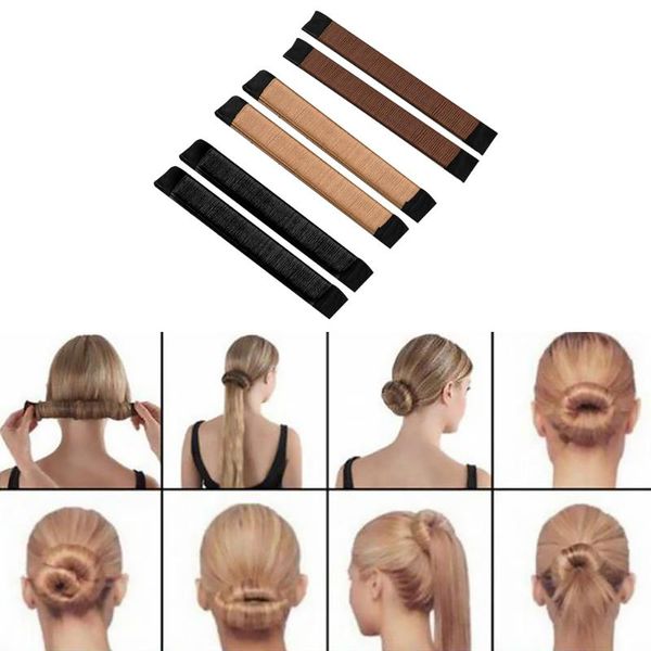 bath accessory set fashion women synthetic twist hair bun maker donut headband styling braid holder band making tools