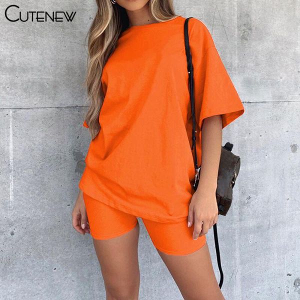 women's tracksuits cute casual solid two piece sets women short sleeve o-neck t-shirt+shorts matching suit fitness comfortable sporty s, Gray
women's tracksuits cute casual solid two piece sets women short sleeve o-neck t-shirt+shorts matching suit fitness comfortable sporty s, Gray
