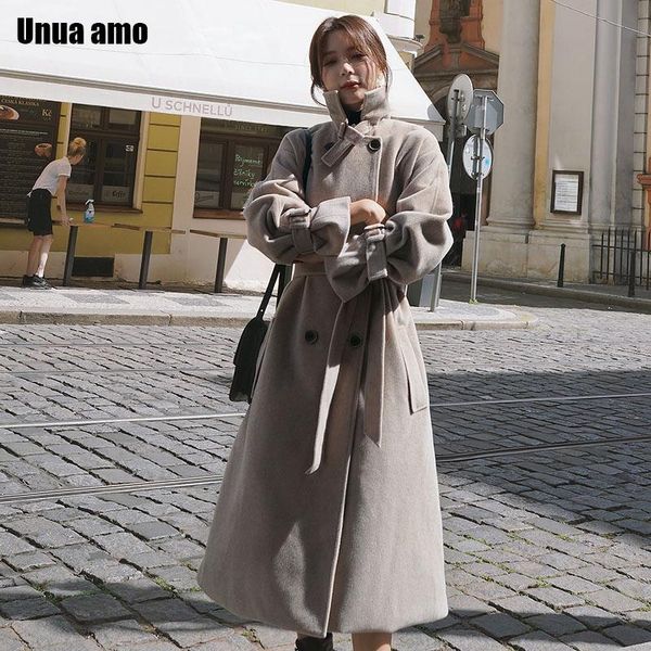 unua amo elegant woolen coat women loose casual thicken overcoat 2021 fashion retro turn-down collar double-breasted winter women's woo, Black
unua amo elegant woolen coat women loose casual thicken overcoat 2021 fashion retro turn-down collar double-breasted winter women's woo, Black