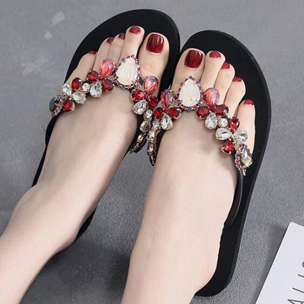 slippers woman sandals fashion rhinestone women's flat flip flops shoes ladies casual summer wild beach sh21, Black
slippers woman sandals fashion rhinestone women's flat flip flops shoes ladies casual summer wild beach sh21, Black
