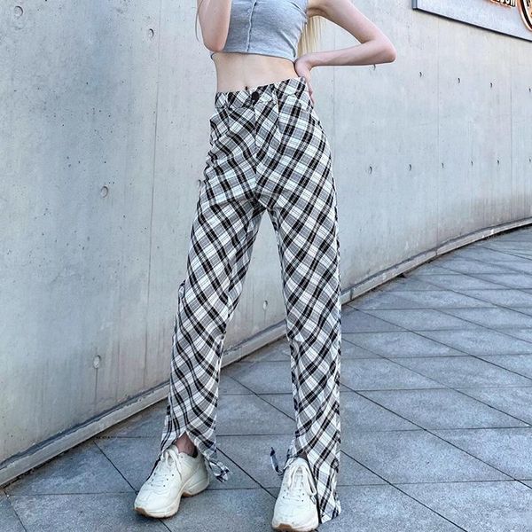 women's pants & capris straight long high waist diamond plaid printed split 2021 summer vintage y2k fashion female casual trousers, Black;white
women's pants & capris straight long high waist diamond plaid printed split 2021 summer vintage y2k fashion female casual trousers, Black;white