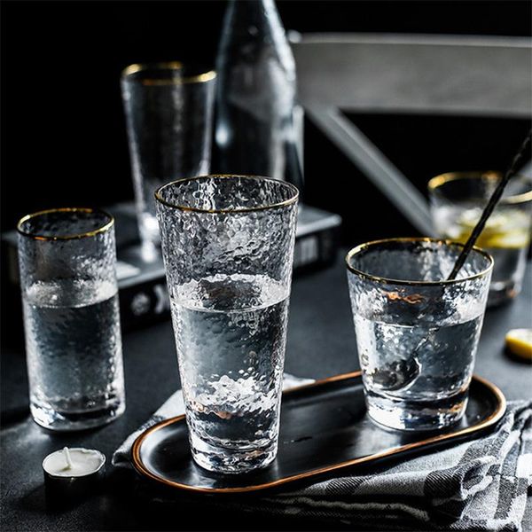 wine glasses 1pcs japanese style hammered gold rimmed glass cup household beer whiskey milk juice tea water drinking
wine glasses 1pcs japanese style hammered gold rimmed glass cup household beer whiskey milk juice tea water drinking