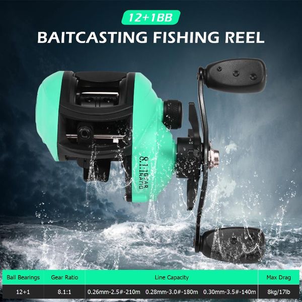 12+1 ball bearings baitcasting fishing reel 8.1:1 gear ratio bait casting reels
12+1 ball bearings baitcasting fishing reel 8.1:1 gear ratio bait casting reels
