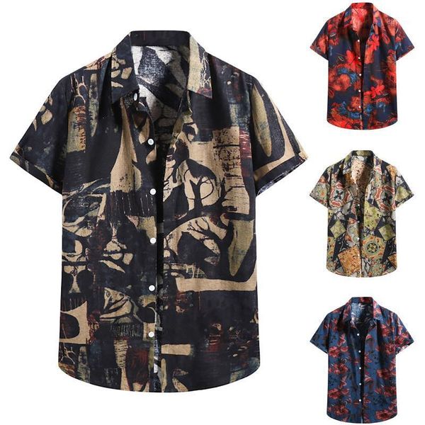 men's casual shirts man's shirt summer cotton and linen short sleeve floral beach printed for men camisa masculina, White;black
men's casual shirts man's shirt summer cotton and linen short sleeve floral beach printed for men camisa masculina, White;black