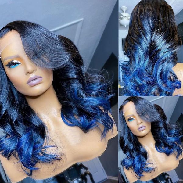 lace wigs blue ombre color hair part natural hairline loose wave remy human, Black;brown
lace wigs blue ombre color hair part natural hairline loose wave remy human, Black;brown