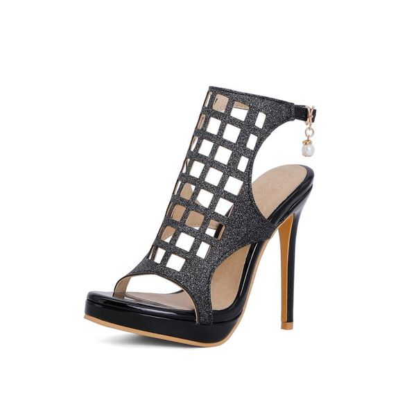 sandals mkkhou fashion women summer shoes hollow fish mouth stiletto 12cm high heels open large size 32-46, Black
sandals mkkhou fashion women summer shoes hollow fish mouth stiletto 12cm high heels open large size 32-46, Black