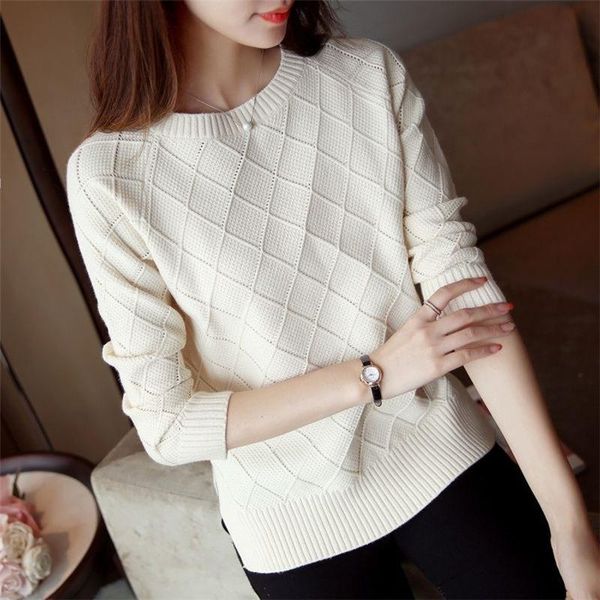 women's sweaters autumn and winter sweater fashion korean loose jersey round collar solid color long sleeve bottom shirt, White;black
women's sweaters autumn and winter sweater fashion korean loose jersey round collar solid color long sleeve bottom shirt, White;black