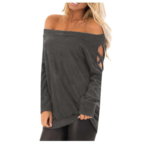 women's blouses & shirts off shoulder womens and women calsual long sleeve solid pullover sweatshirt blouse blusas mujer de moda 20, White
women's blouses & shirts off shoulder womens and women calsual long sleeve solid pullover sweatshirt blouse blusas mujer de moda 20, White