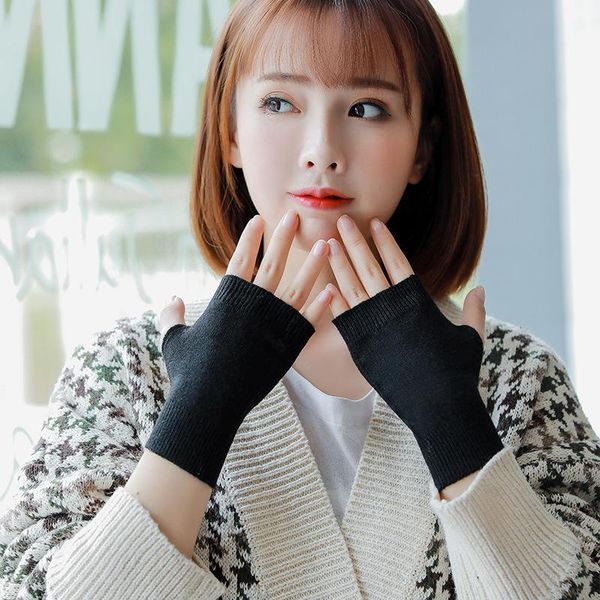 five fingers gloves simple women' winter knitted cashmere female solid color wool fingerless warm half finger d23, Blue;gray
five fingers gloves simple women' winter knitted cashmere female solid color wool fingerless warm half finger d23, Blue;gray
