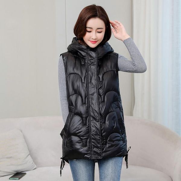 women's vests hooded winter vest quilted zipper ladies casual sleeveless jacket cotton padded pockets solid fashion waistcoat female, Black;white
women's vests hooded winter vest quilted zipper ladies casual sleeveless jacket cotton padded pockets solid fashion waistcoat female, Black;white