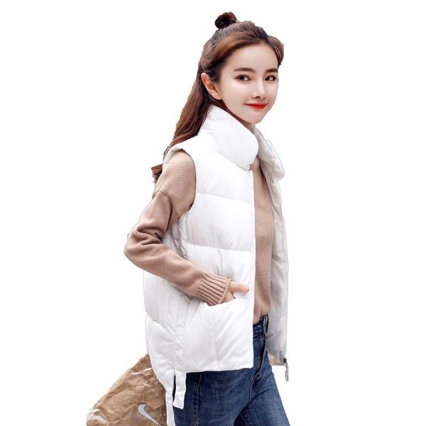 women's vests fashion 2021 women winter vest casual short cotton-padded waistcoats temperament solid color loose basic coats pz653, Black;white
women's vests fashion 2021 women winter vest casual short cotton-padded waistcoats temperament solid color loose basic coats pz653, Black;white