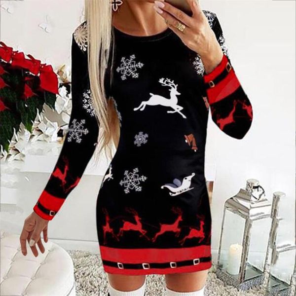 casual dresses christmas fashion women long sleeve printed dress party mini slim bodycon, Black;gray
casual dresses christmas fashion women long sleeve printed dress party mini slim bodycon, Black;gray