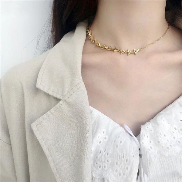chains han edition fashionable personality asymmetric triangular shaped necklace women fine jewelry gifts, Silver
chains han edition fashionable personality asymmetric triangular shaped necklace women fine jewelry gifts, Silver