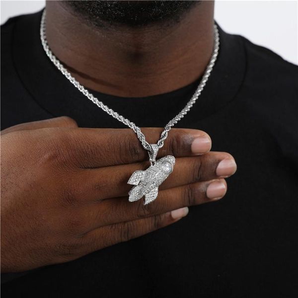 pendant necklaces hip hop iced out cubic zirconia bling rocket pendants men jewelry with rope chain choker soild back gold silver color
pendant necklaces hip hop iced out cubic zirconia bling rocket pendants men jewelry with rope chain choker soild back gold silver color