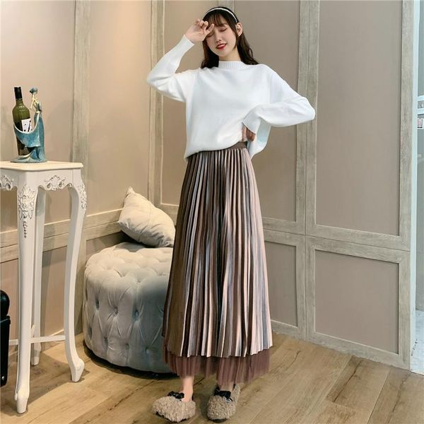 skirts tulle layered skirt women's solid color high waist ankle length casual elastic mesh a-line midi swing ruffles, Black
skirts tulle layered skirt women's solid color high waist ankle length casual elastic mesh a-line midi swing ruffles, Black