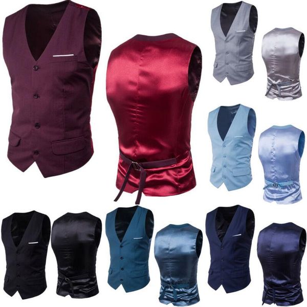 men's vests formal fashion slim casual tuxedo waistcoat suit vest business dress coat, Black;white
men's vests formal fashion slim casual tuxedo waistcoat suit vest business dress coat, Black;white