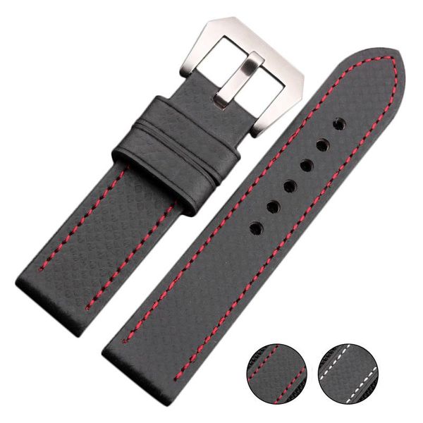 watch bands eache 22mm 24mm watchbands special design carbon fiber watchband straps white red stitching stainless steel silver buckle, Black;brown
watch bands eache 22mm 24mm watchbands special design carbon fiber watchband straps white red stitching stainless steel silver buckle, Black;brown