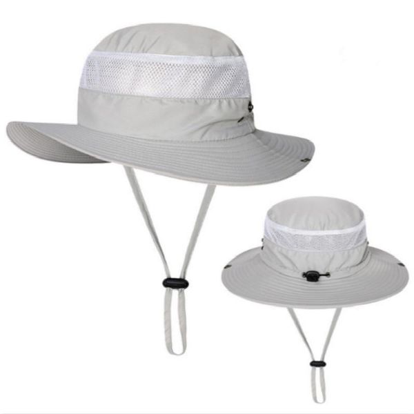 cloches wide brim adjustable fisherman hat with string mesh breathable summer bucket men large fishing cap camping hunting, Blue;gray
cloches wide brim adjustable fisherman hat with string mesh breathable summer bucket men large fishing cap camping hunting, Blue;gray