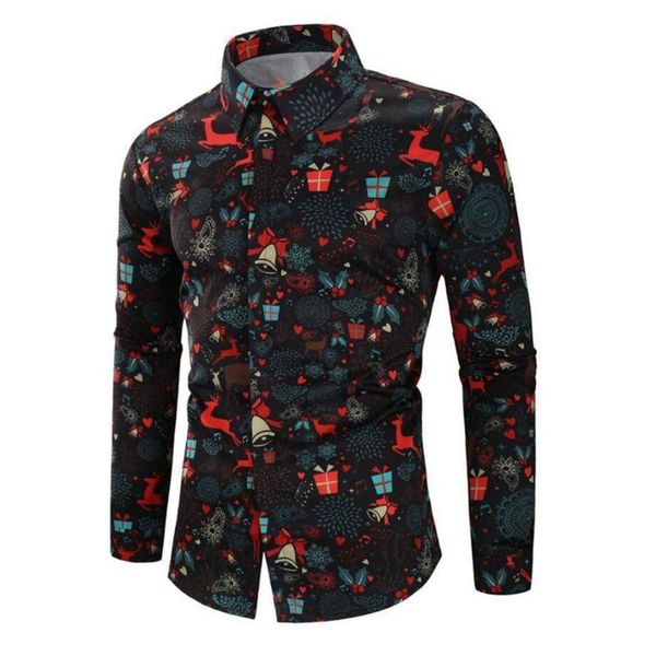 men's casual shirts fashion christmas men shirt printed long sleeve slim fit hawaiian dress male plus size camisa masculina, White;black
men's casual shirts fashion christmas men shirt printed long sleeve slim fit hawaiian dress male plus size camisa masculina, White;black