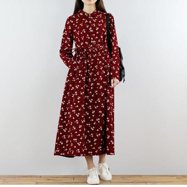 casual dresses 2021 fashion corduroy spring and autumn women long mid-calf turn-down collar flower print s-xl vintage, Black;gray
casual dresses 2021 fashion corduroy spring and autumn women long mid-calf turn-down collar flower print s-xl vintage, Black;gray