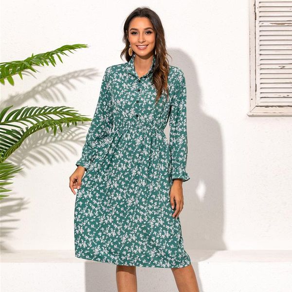 casual dresses women long sleeve elastic waist print vintage dress 2021 autumn midi elegant party ladies vestidos femme clothes robe, Black;gray
casual dresses women long sleeve elastic waist print vintage dress 2021 autumn midi elegant party ladies vestidos femme clothes robe, Black;gray
