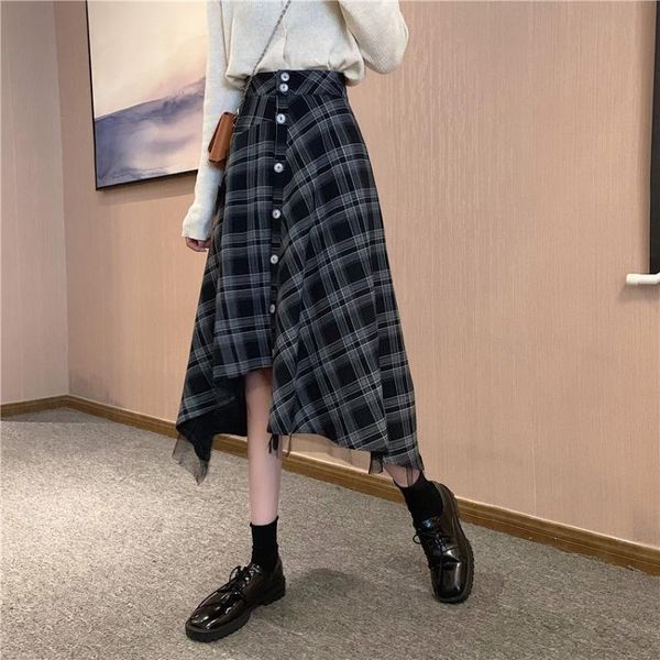 skirts spring plaid irregular woman harajuku summer fashion french elegant lattice stitching meshlrregulara word lady, Black
skirts spring plaid irregular woman harajuku summer fashion french elegant lattice stitching meshlrregulara word lady, Black
