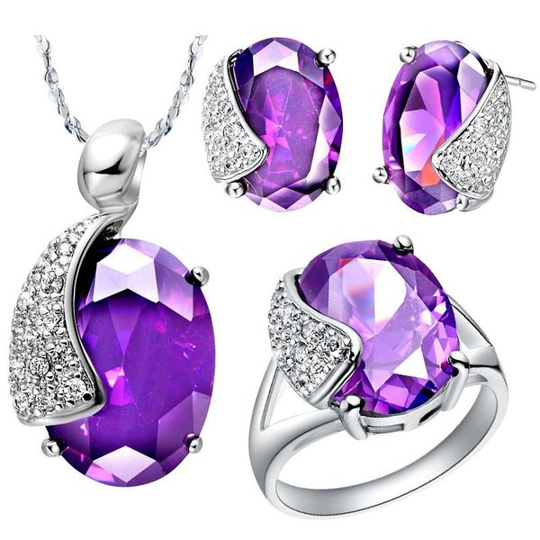 wedding jewelry sets siler plating ,crystal parure femme jewellery,mysterious purple crystal memorial day gift, Slivery;golden
wedding jewelry sets siler plating ,crystal parure femme jewellery,mysterious purple crystal memorial day gift, Slivery;golden