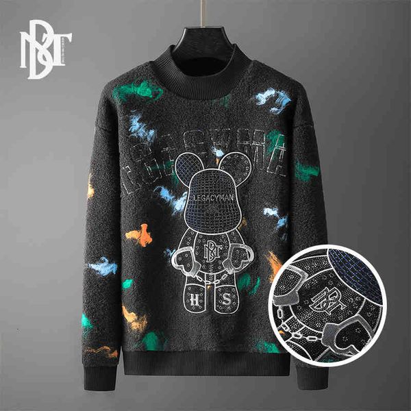 hoodies 2021 winter thickened warm lamb cashmere semi high collar fashion bear drill long sleeve men's sweater, Black
hoodies 2021 winter thickened warm lamb cashmere semi high collar fashion bear drill long sleeve men's sweater, Black