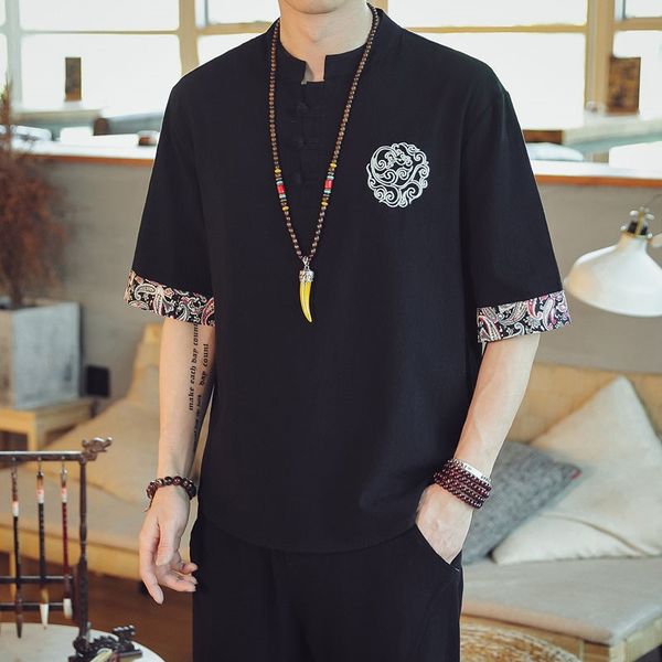 traditional chinese clothing for men loose blouse hanfu men vintage tang suit oriental t shirt kung fu tee outfits 10991, Red
traditional chinese clothing for men loose blouse hanfu men vintage tang suit oriental t shirt kung fu tee outfits 10991, Red
