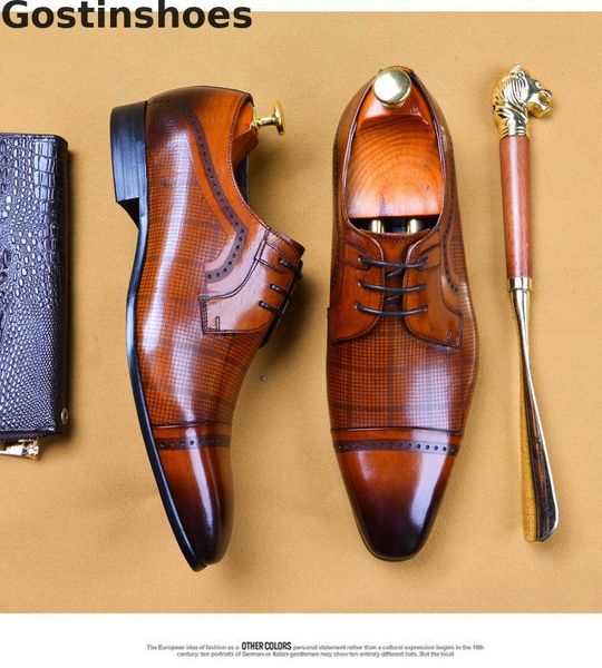 dress shoes formal men derby genuine leather black brown capped toe lace-up pointed for wedding business
dress shoes formal men derby genuine leather black brown capped toe lace-up pointed for wedding business