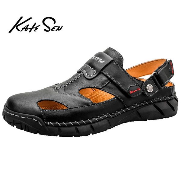 sandals summer genuine leather men's handmade classic men slippers walking beach sandalias outdoor roman size 38-48, Black
sandals summer genuine leather men's handmade classic men slippers walking beach sandalias outdoor roman size 38-48, Black