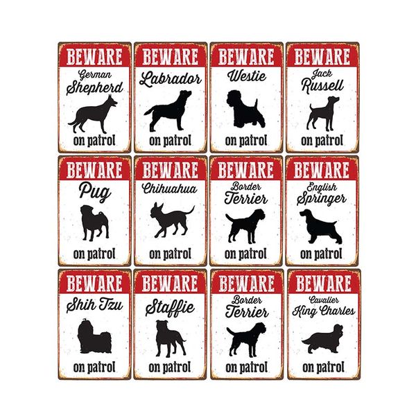 beware dog on patrol metal sign bulldog tin poster vintage wall decorative plate pub bar store decoration home decor 20x30cm
beware dog on patrol metal sign bulldog tin poster vintage wall decorative plate pub bar store decoration home decor 20x30cm