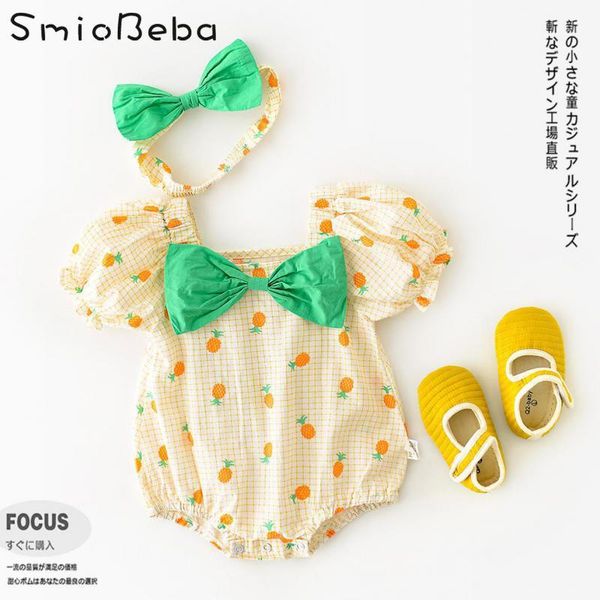 summer pineapple green bowtie rompers with headband baby girl printed chest big bow bebek kiyafetleri kids jumpsuits ropa bebes, Blue
summer pineapple green bowtie rompers with headband baby girl printed chest big bow bebek kiyafetleri kids jumpsuits ropa bebes, Blue