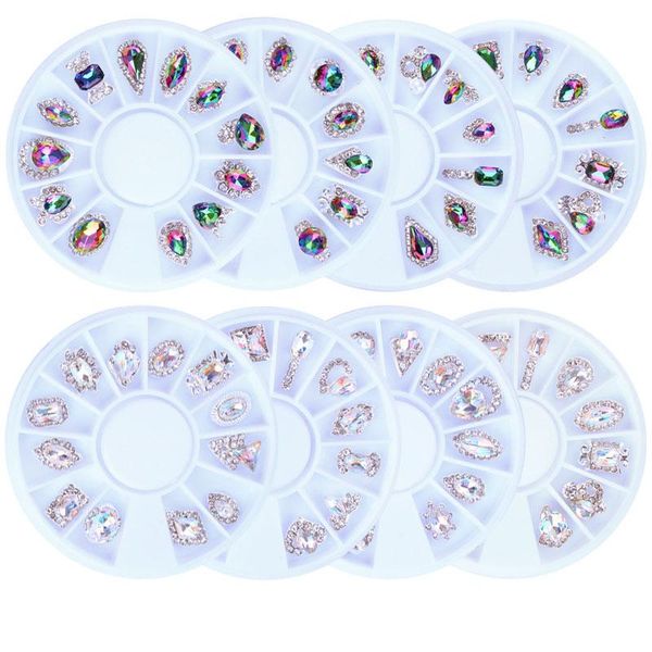 nail art decorations 12pcs big stones wheel k9 glass alloy charms gems colorful crystal diamond 3d manicure jewelry for decor, Silver;gold
nail art decorations 12pcs big stones wheel k9 glass alloy charms gems colorful crystal diamond 3d manicure jewelry for decor, Silver;gold