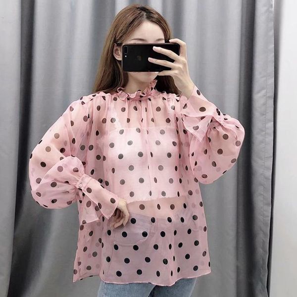 pink chiffon blouse women blusa transparente ladies long sleeve dot shirt outfit c9605 women's blouses & shirts, White
pink chiffon blouse women blusa transparente ladies long sleeve dot shirt outfit c9605 women's blouses & shirts, White