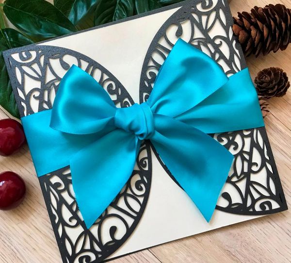 greeting cards 10pcs pearl black laser cut invitations covers, wedding invitation with ribbon,diy
greeting cards 10pcs pearl black laser cut invitations covers, wedding invitation with ribbon,diy