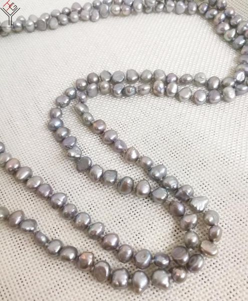chokers 50'' 127cm women fashion jewelry 6x7mm natural pearl necklace gray colors baroque freshwater, Golden;silver
chokers 50'' 127cm women fashion jewelry 6x7mm natural pearl necklace gray colors baroque freshwater, Golden;silver