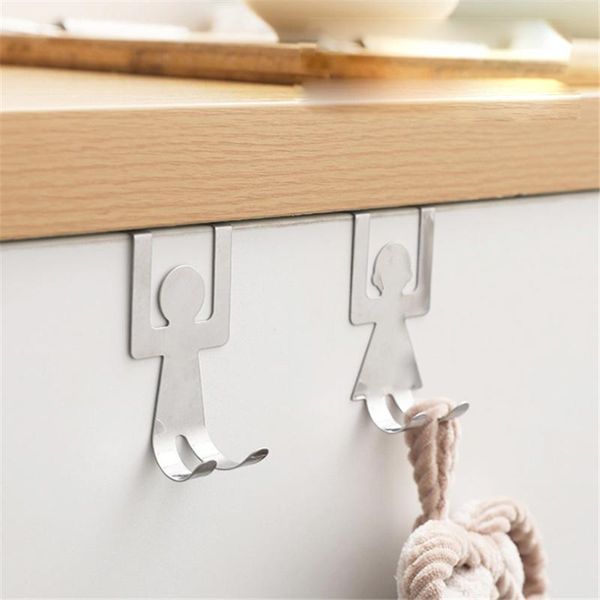 robe hooks 2pcs stainless steel nail-door humanoid hook kitchen cabinet clothes hanger holder home gadgets crochet hogar cocina
robe hooks 2pcs stainless steel nail-door humanoid hook kitchen cabinet clothes hanger holder home gadgets crochet hogar cocina