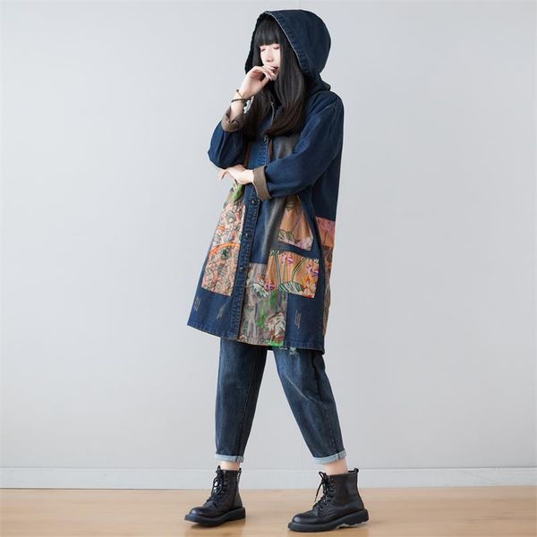 women's trench coats vintage spring autumn women single breasted outwear long windbreaker plus size hooded patch blue loose, Tan;black
women's trench coats vintage spring autumn women single breasted outwear long windbreaker plus size hooded patch blue loose, Tan;black