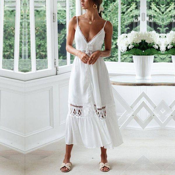 casual dresses elegant hollow out white dress summer women's v-neck suspender party off shoulder maxi princess vestido, Black;gray
casual dresses elegant hollow out white dress summer women's v-neck suspender party off shoulder maxi princess vestido, Black;gray