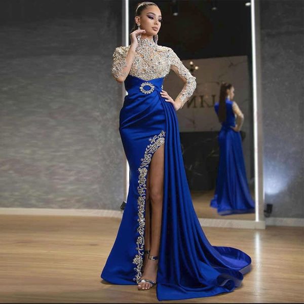 blue mermaid prom dresses 2021 vintage feather long sleeve floor length sequined high neck split african formal evening dress party gowns, Black
blue mermaid prom dresses 2021 vintage feather long sleeve floor length sequined high neck split african formal evening dress party gowns, Black
