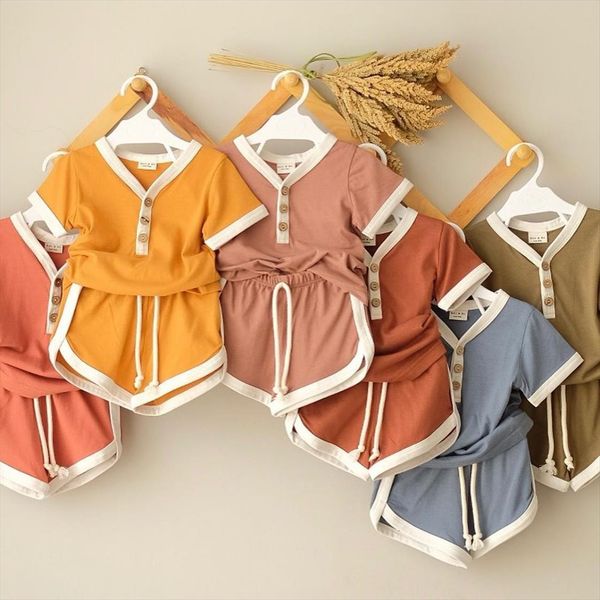 0 4y summer kids baby girl boy clothing button striped v neck short sleeve t shirt shorts casual loose cotton, White
0 4y summer kids baby girl boy clothing button striped v neck short sleeve t shirt shorts casual loose cotton, White