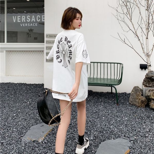 crosin fashion printed short t-shirt women's missing versatile half sleeve loose 2021 summer new lower gar, White
crosin fashion printed short t-shirt women's missing versatile half sleeve loose 2021 summer new lower gar, White